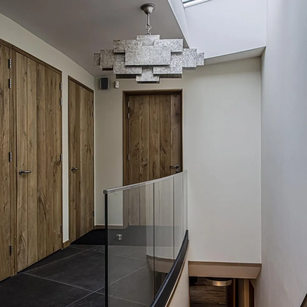 Hanglamp rechthoek speels antiek zilver