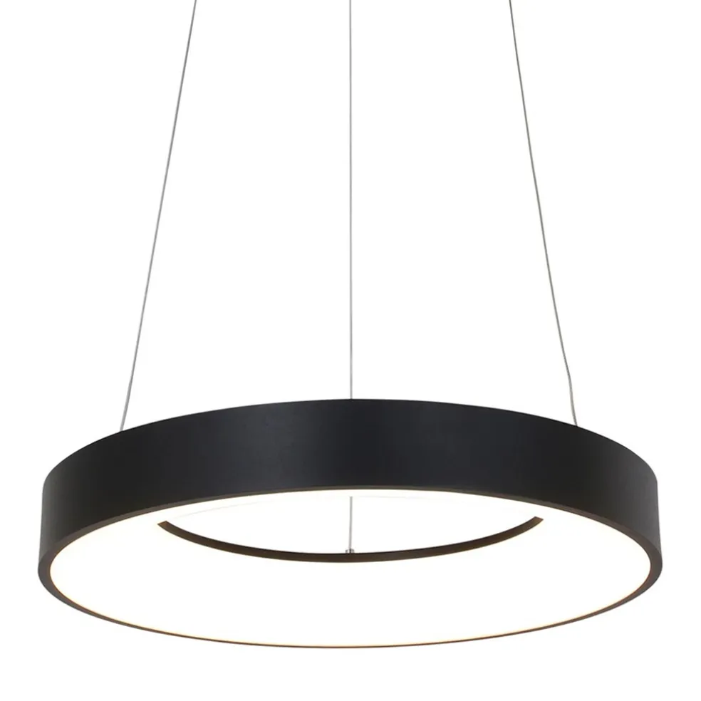 Hanglamp Ringlede zwart 48cm