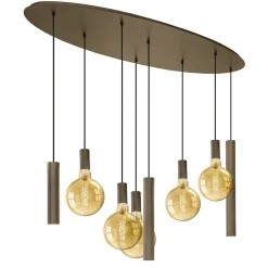 Hanglamp Riva ovaal 8L platinum