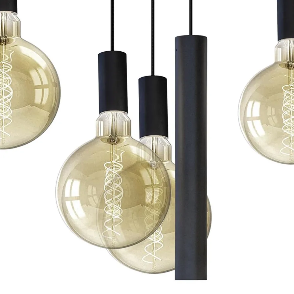 Hanglamp Riva ovaal 8L zwart