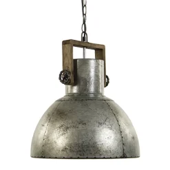 Hanglamp Shelly industrieel zink/hout