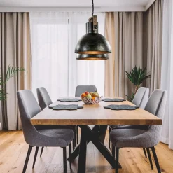 Hanglamp Shelly 2-lichts brons/hout