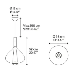 Hanglamp Sky-Fall groot brons