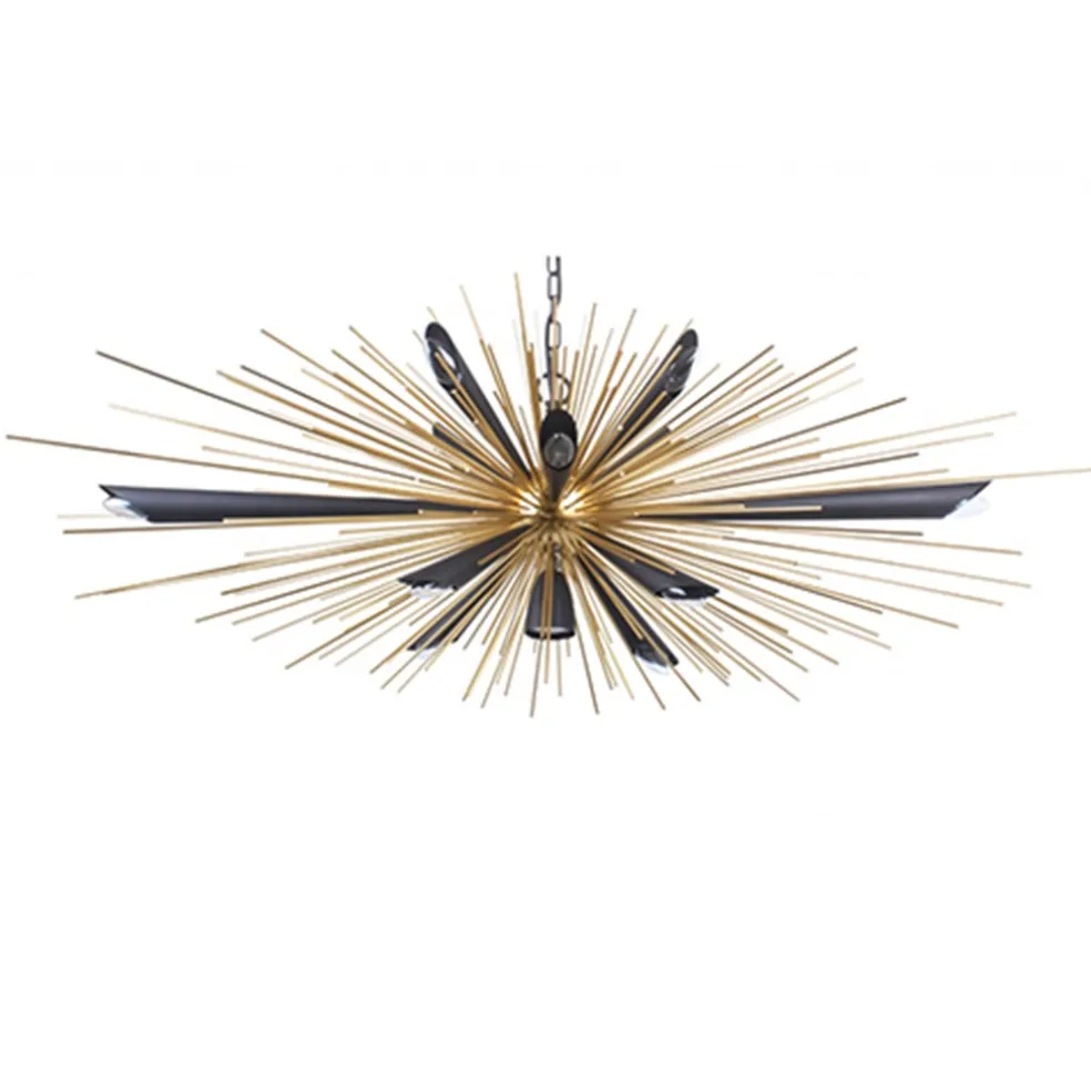 Hanglamp sprieten zwart/goud