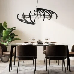 Hanglamp Terra ovaal zwart