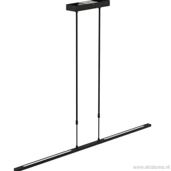 Hanglamp zwart balk 2xpushdimmer CCT