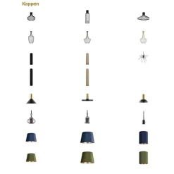 Hanglamp zwart Spin met 6 snoeren