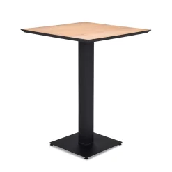 Horeca Bartafel vierkant 80x80 zwart met eiken