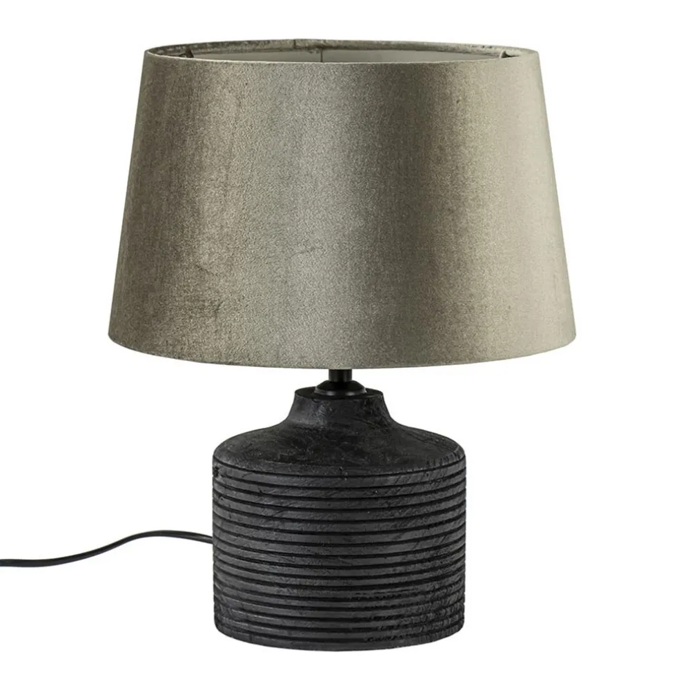 Houten lampvoet Paolu zwart exclusief kap