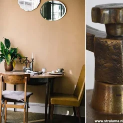 Industriele vloerlamp driepoot brons antiek