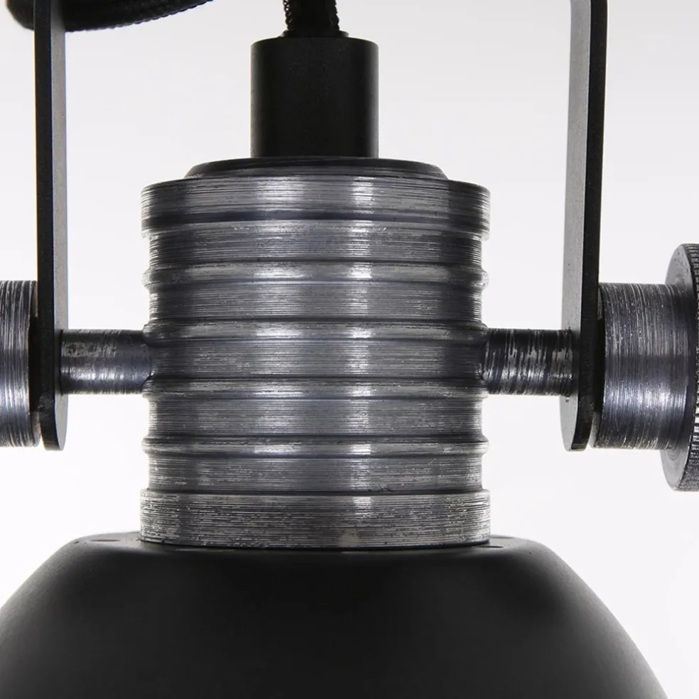 Industriële plafond/wandspot zwart inclusief LED