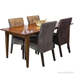 Klassiek landelijke eetkamerstoel olijf, poot koloniaal