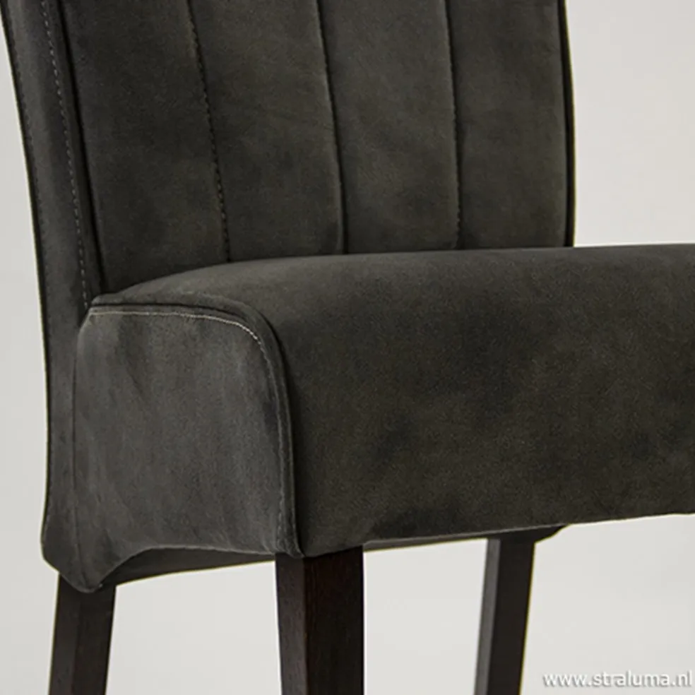 Klassiek landelijke eetkamerstoel grijs