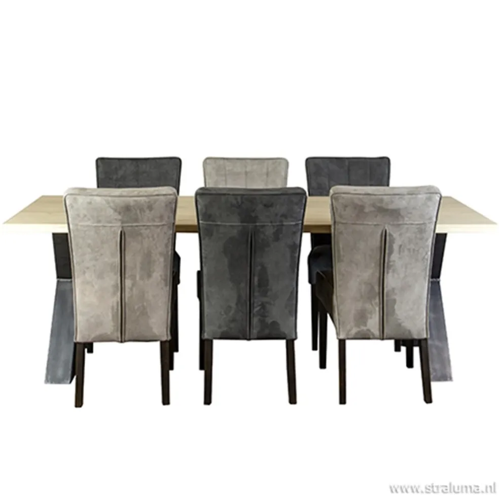 Klassiek landelijke eetkamerstoel grijs