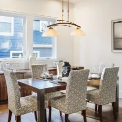 Klassieke hanglamp Bolzano brons amber