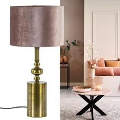 Klassieke lampvoet Helabima antiek brons excl. kap