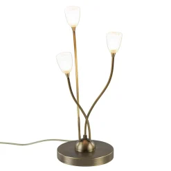 Klassieke LED tafellamp brons met dim to warm functie