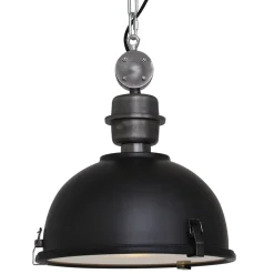 Kleine hanglamp Bikkel zwart industrieel