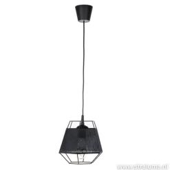 Kleine hanglamp draad zwart met stof