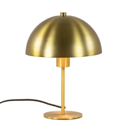 Kleine retro tafellamp Merel antiek brass