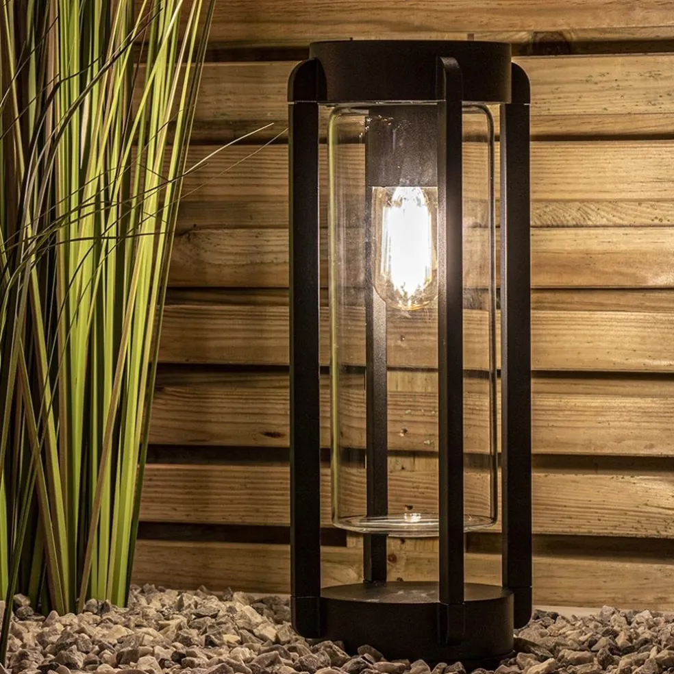 Kleine staande buitenlamp mat zwart IP44