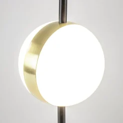 Kleine tafellamp bol zwart met goud