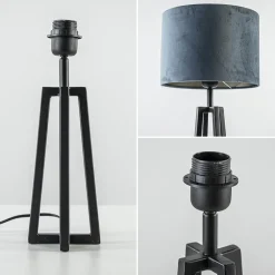 Kleine tafellamp Miley mat zwart exclusief kap