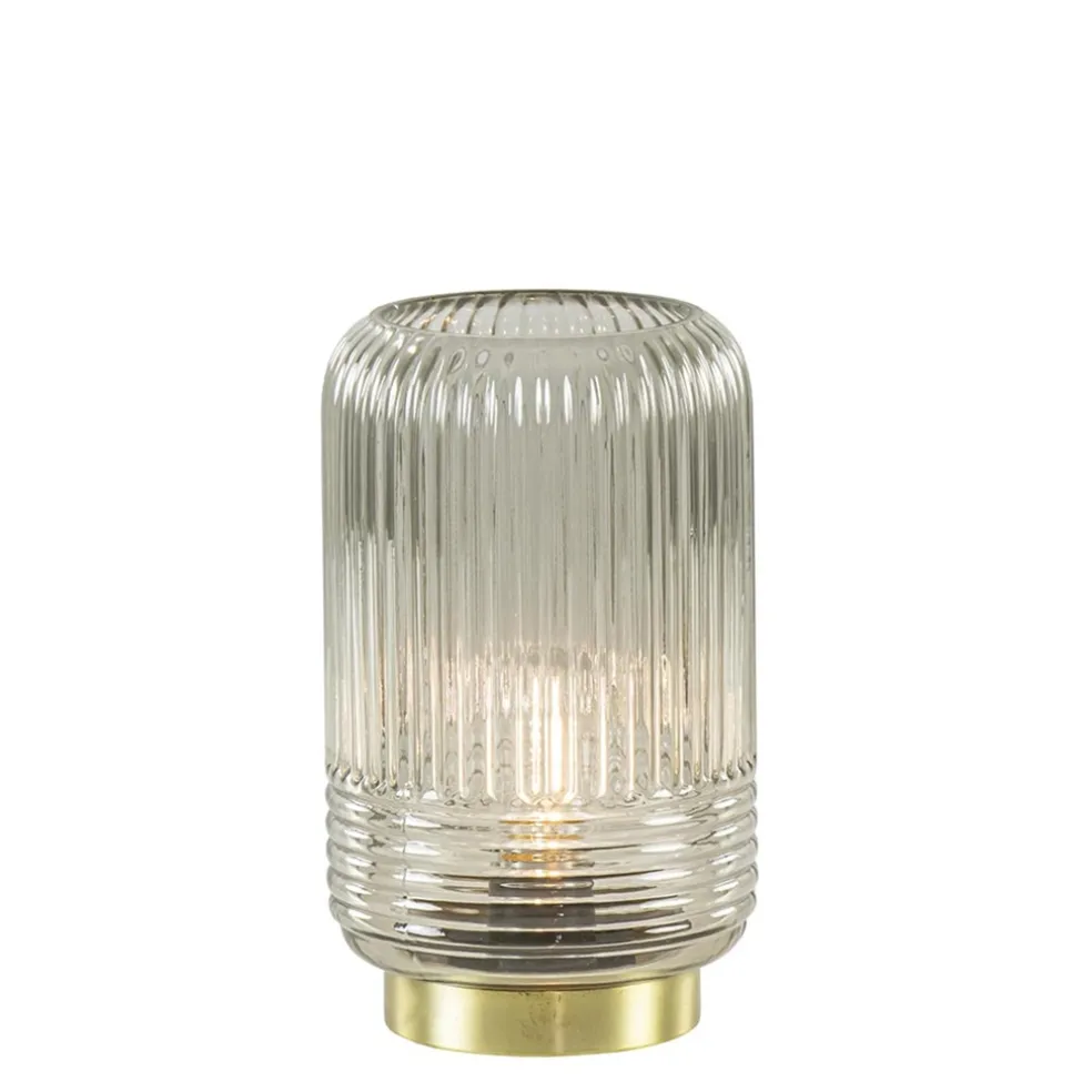 Kleine tafellamp warm lichtgrijs op batterijen Lipa van L&L