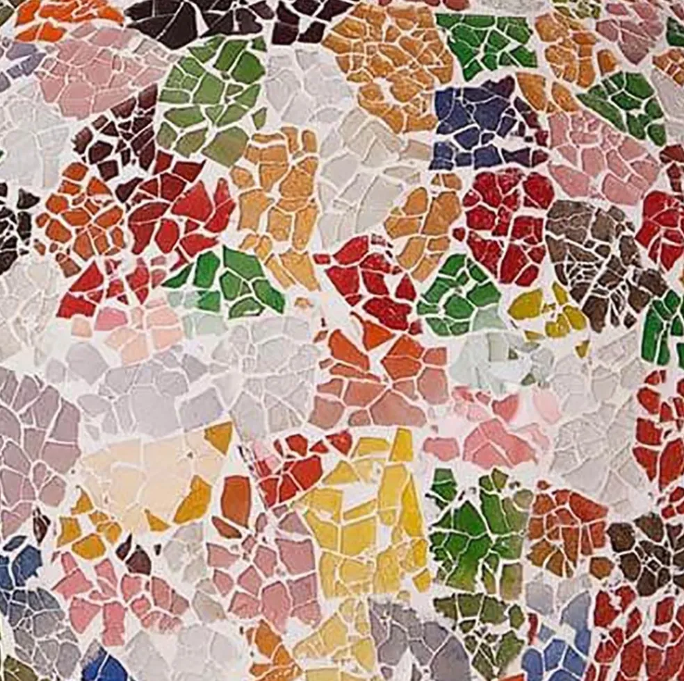 Kleurige tafellamp decoratief glas