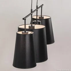 4-L Hanglamp met zwarte kappen
