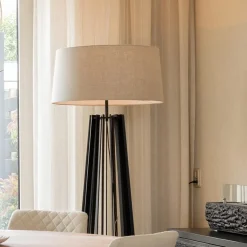 Lampenkap beige bridge linnenlook 55 cm