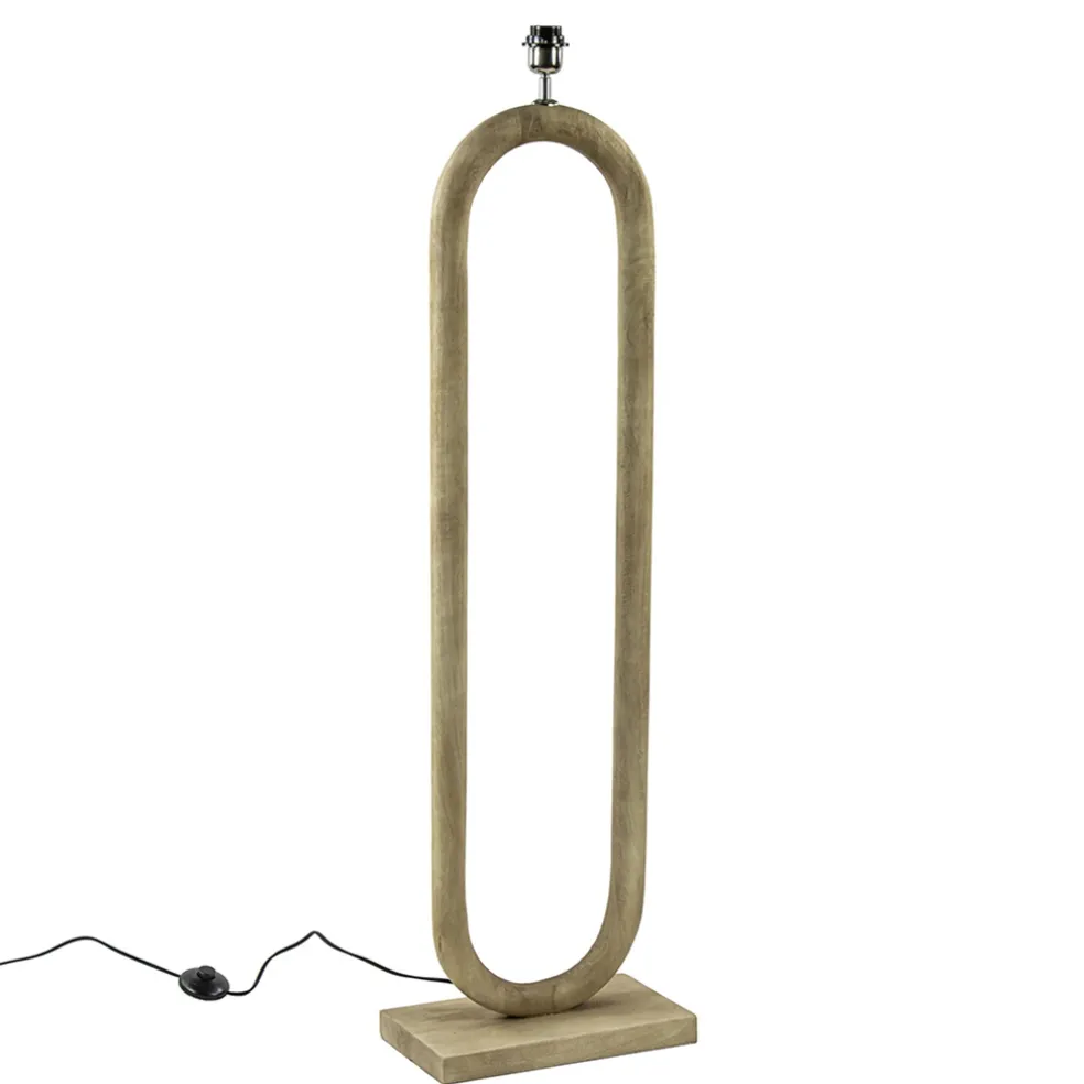 Lampvoet / vloerlamp Paceco hout naturel