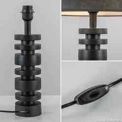 Lampvoet Desley zwart EXCL.KAP