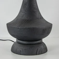 Lampvoet Nicolo zwart hout exclusief kap