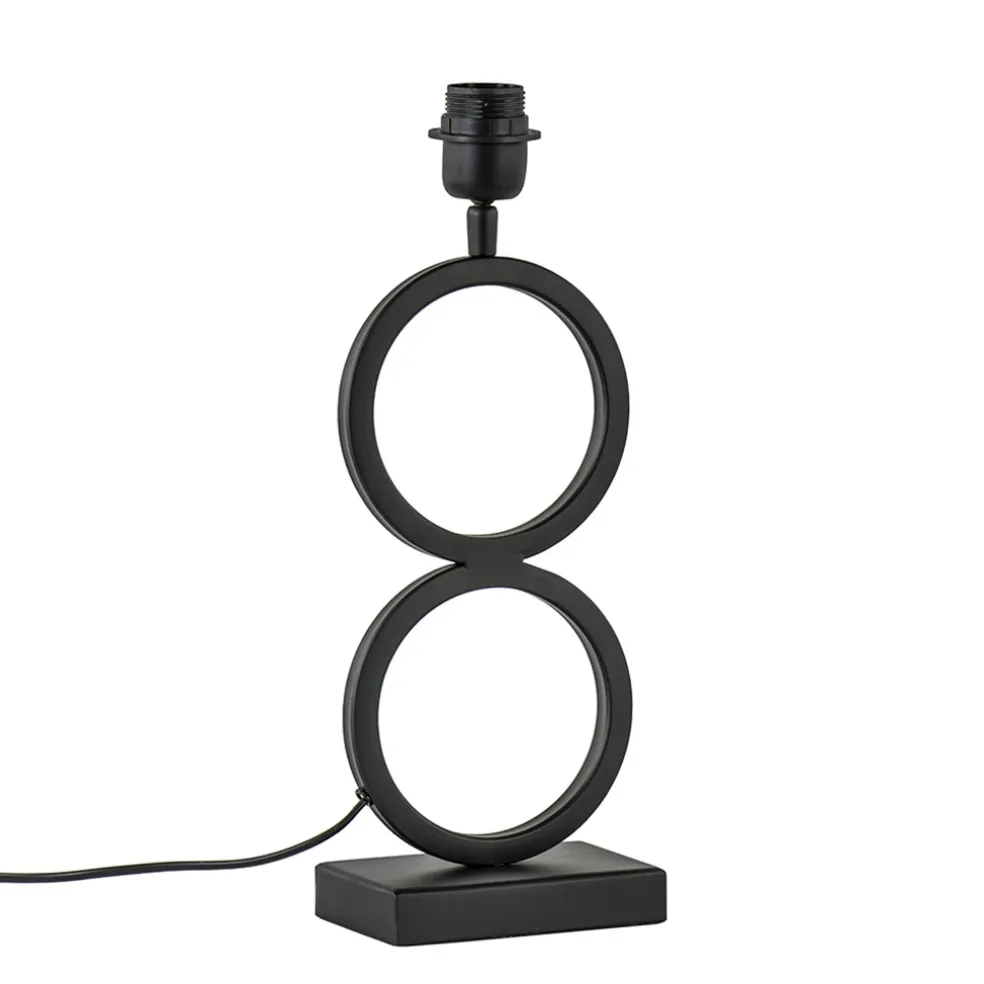 Lampvoet Stelios mat zwart exclusief kap