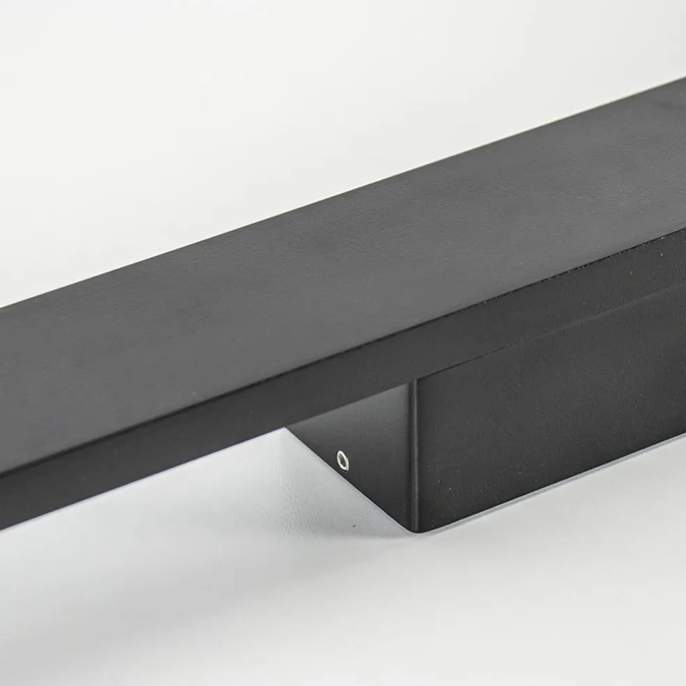 Langwerpige LED buitenlamp zwart 144 cm