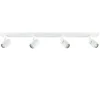 Langwerpige 4-lichts opbouwspot mat wit GU10