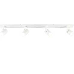 Langwerpige 4-lichts opbouwspot mat wit GU10