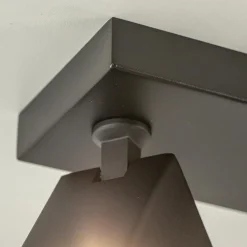 Langwerpige opbouwspot 3-lichts balk zwart