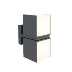 LED buitenlamp dubbele kubus draaibaar grijs IP54