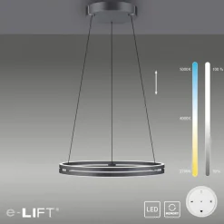 LED hanglamp grijs met E-Lift functie