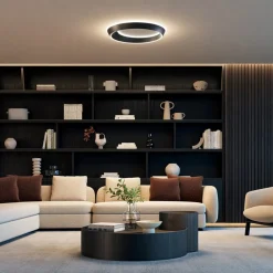 LED plafondlamp Tidal mat zwart