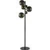 3-Lichts design vloerlamp zwart met platinum bollen