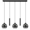5-Lichts hanglamp cilinders en smoke glas