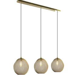 3-Lichts hanglamp Moroc goud Light and Living