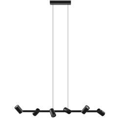 6-Lichts hanglamp spots verstelbaar zwart