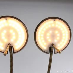 2-Lichts leeslamp brons LED dimbaar