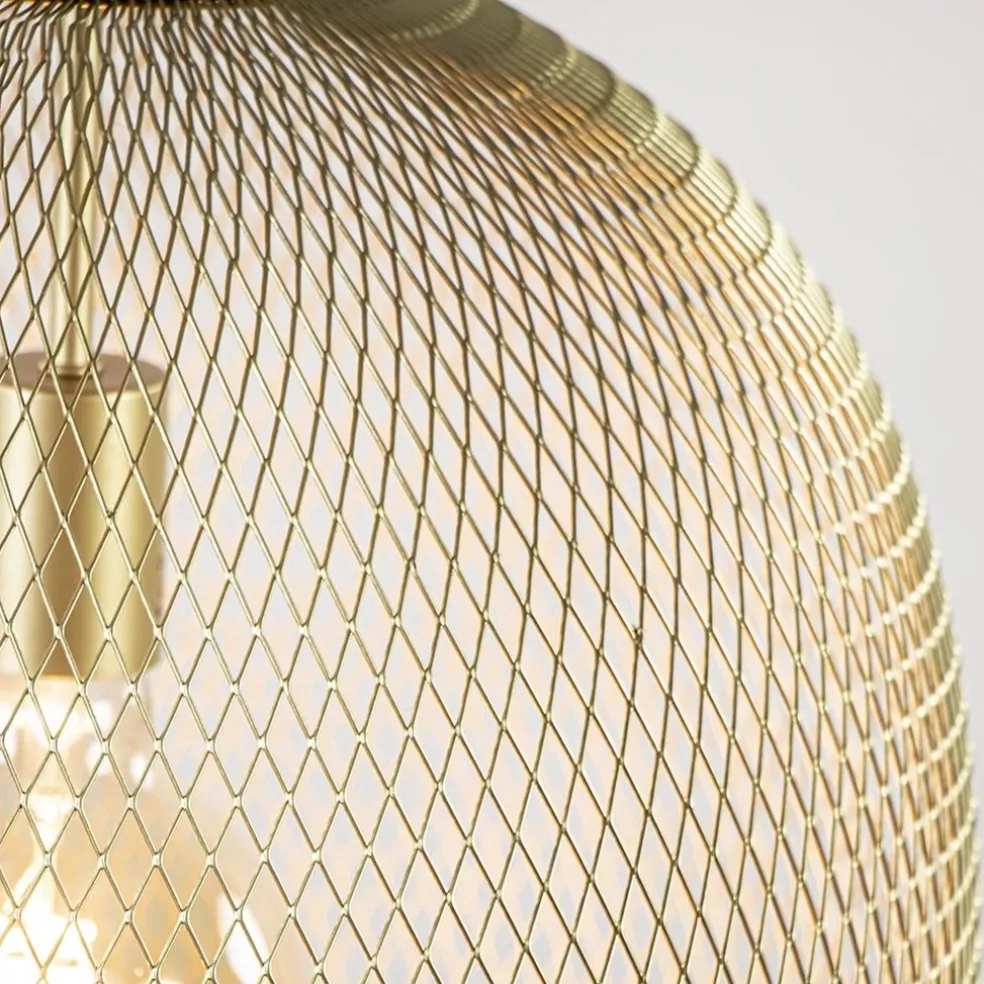 3-Lichts ronde hanglamp goud/mat zwart