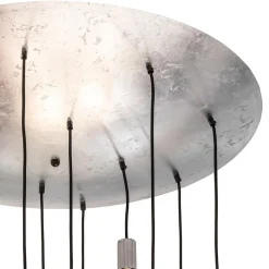 12-Lichts videlamp silverleaf met chroom excl lichtbronnen