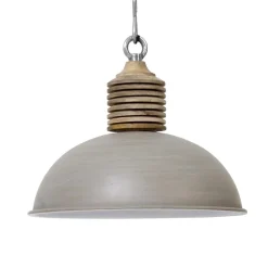 Light & Living hanglamp Avery grijs/hout